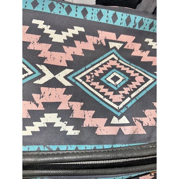 KELTY TRAVEL TOTE BACKPACK DIAPER BAG AZTEC PRINT PINK BLUE Excellent Condition - Picture 7 of 13